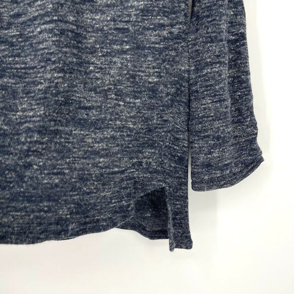 Zara Man Blue Knit Henley Top Small Long Sleeves - Picture 6 of 7